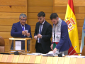 Iago Suárez en el Pleno de este lunes en el Parlamento de Galicia
