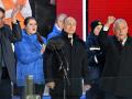 El presidente ruso, Vladimir Putin, es ovacionado después de su discurso de victoria electoral