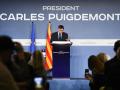 El expresident de la Generalitat y eurodiputado de Junts, Carles Puigdemont, comparece para anunciar su candidatura el 12-M con Junts