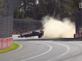 Momento del accidente de George Russell durante el GP de Australia