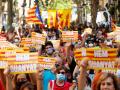 Manifestación independentista en Barcelona por el día de la Diada