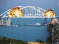 Cuadro del puente de Kerch en Crimea