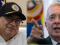 El presidente de Colombia Gustavo Petro y el expresidente Álvaro Uribe