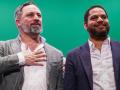 El líder de Vox, Santiago Abascal junto a Ignacio Garriga