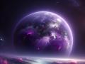 Un planeta de color púrpura