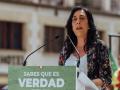 La candidata de Vox, Amaia Martínez, en un mitin electoral