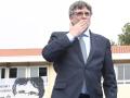 El expresidente de la Generalitat y candidato de Junts a las elecciones catalanas, Carles Puigdemont, durante un acto de Junts+