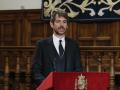 El ministro español de Cultura, Ernest Urtasun, durante su discurso en la ceremonia del Premio Cervantes