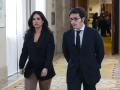 La portavoz de VOX en el Congreso, Pepa Millán (i), junto al diputado José María Figaredo en el Congreso
