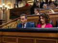 Pedro Sánchez visiblemente enfadado en el Congreso este miércoles