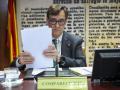 Salvador Illa, durante su comparecencia en el Senado
