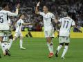 Los jugadores del Real Madrid celebran un gol