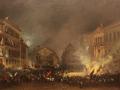 Episodio de la revolución de 1854 en la Puerta del Sol, por Eugenio Lucas Velázquez