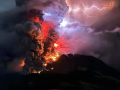La erupción del volcán Ruang