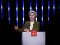 La presidenta de la Comisión Europea, Úrsula Von der Leyen, durante el debate electoral