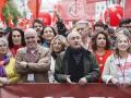 Los secretarios generales de CCOO, Unai Sordo, y UGT, Pepe Álvarez, encabezan la manifestación convocada en Madrid