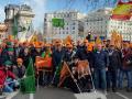 Manifestación de agricultores de La Unió en Madrid