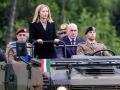Giorgia Meloni, durante los actos de aniversario del Ejército italiano