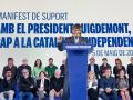 El expresidente de la Generalitat de Catalunya y candidato de Junts a las elecciones catalanas, Carles Puigdemont, durante un mitin de Junts+