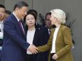 Ursula von der Leyen y el presidente chino Xi Jinping en Paris