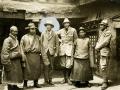 Some members of the 1924 British Mount Everest expedition: Mallory is highlighted beside Edward F. Norton to his left and Geoffrey Bruce far right