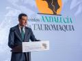 El presidente de la Junta, Juanma Moreno, en el acto de entrega de los Premios Andalucía de la Tauromaquia