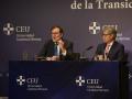 El expresidente del Gobierno Mariano Rajoy, durante su conferencia en las jornadas organizadas por la CEU UCH