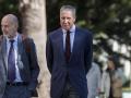 Zaplana, este jueves, a su llegada a la Ciudad de la Justicia de Valencia