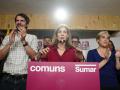 La candidata de Comuns Sumar a la presidencia de la Generalitat, Jéssica Albiach en su comparecencia