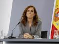 La ministra de Sanidad, Mónica García, durante la rueda de prensa posterior a la primera reunión del Consejo de Ministros tras las elecciones catalanas