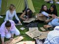 Acampada propalestina en la Universidad Jaume I de Castellón, este lunes