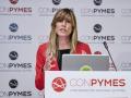 Begoña Gómez, durante el acto de presentación de Conpymes, en mayo de 2021