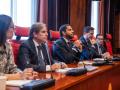 Ignacio Garriga, presidiendo la reunión con los diputados de Vox en el Parlament.
