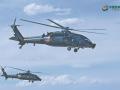 Dos helicópteros Z-20 del Ejército Popular de Liberación de China vuelan en formación alrededor de Taiwán