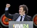 El presidente de Argentina, Javier Milei, interviene durante el acto ‘Viva 24’ de VOX