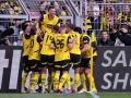 Los jugadores del Dortmund celebran un gol en la última jornada de Bundesliga