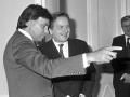 Felipe González y Olof Palme durante la visita del primero a Suecia en 1985