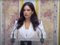 Pepa Millán comparece ante los medios en el Congreso