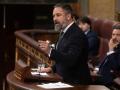 El líder de VOX, Santiago Abascal, en un pleno en el Congreso de los Diputados.