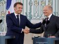 El presidente de Francia, Emmanuel Macron, junto al canciller alemán, Olaf Scholz