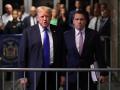 El expresidente Donald Trump a la salida del juzgado donde ha conocido que ha sido declarado culpable de 34 cargos