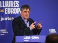 Carles Puigdemont, en un mitin en Bruselas este sábado
