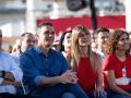 Pedro Sánchez y su mujer, el martes en Benalmádena