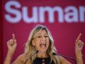 Yolanda Díaz en el acto de campaña para las elecciones europeas 2024 en Valencia