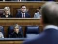 María Jesús Montero y Yolanda Díaz, ante una intervención de Feijóo en el Congreso