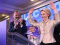 Manfred Weber y Ursula von der Leyen celebran la victoria del PPE en las elecciones europeas