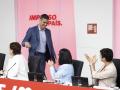 Pedro Sánchez, este lunes a su llegada al PSOE