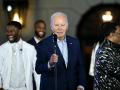 El presidente de Estados Unidos, Joe Biden, durante un concierto en el jardín de la Casa Blanca