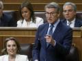 Feijóo durante su intervención en la sesión de control al Ejecutivo este miércoles