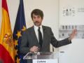El ministro de Cultura, Ernest Urtasun, durante su comparecencia este miércoles